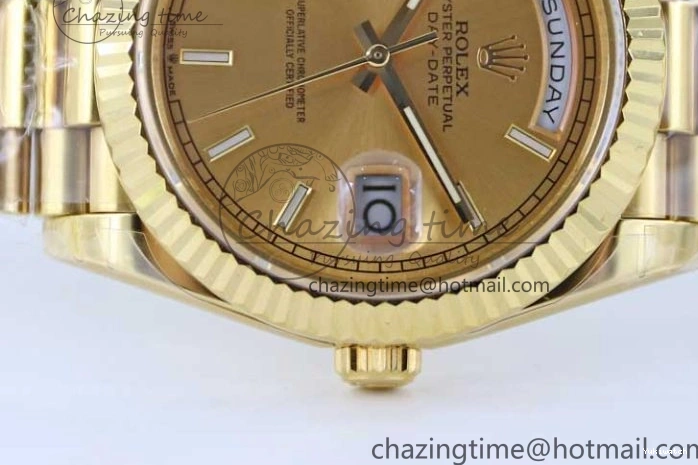 Dial YG Steel 40mm 1:1 Best TWF A2836 Crystal Date 904L YG Edition on Bracelet Day YG 0430